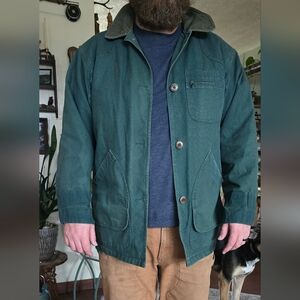 Vintage LL Bean Canvas Barn Chore Jacket Mens/Womens Large Green